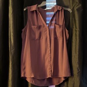 Express Sleeveless Blouse - Brown